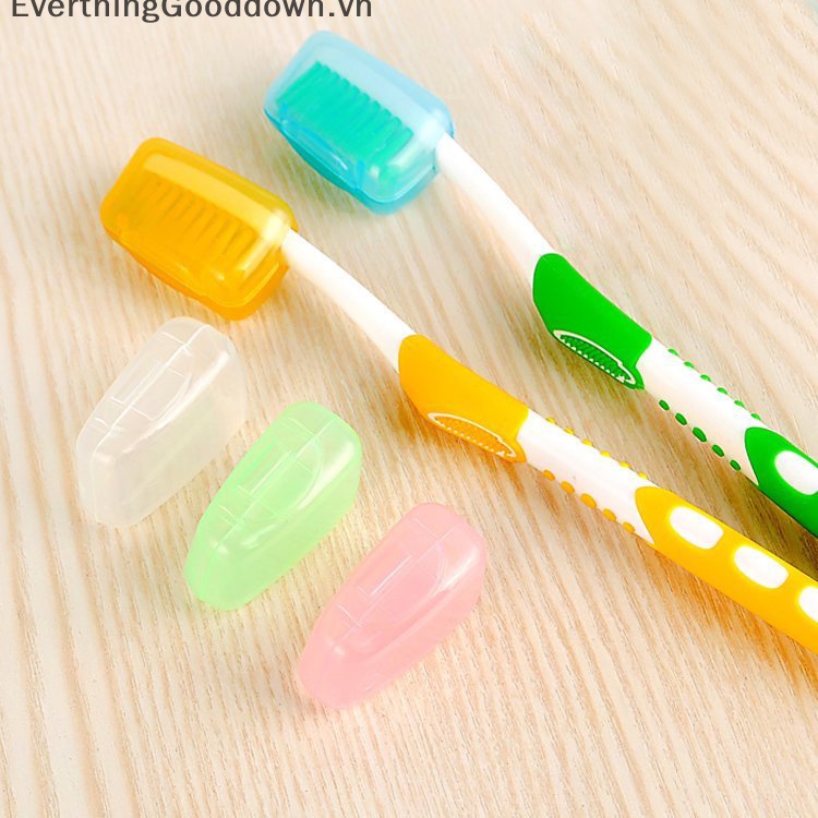 Everthinggooddown set 5 Đầu Bàn Chải Đánh Răng Mini Có Nắp Đậy Dùng Ngoài Trời vn