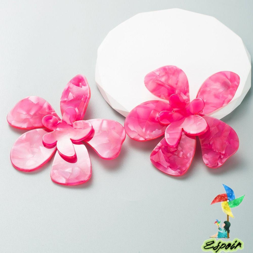 ESPO Khuyên Tai Acrylic Hình Hoa Nhiều Màu Sắc