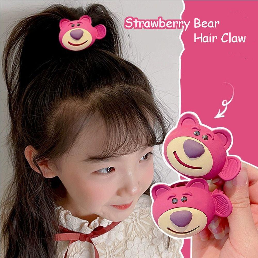 ANEMONE Kẹp Tóc Hình Gấu / Dâu Tây Bằng Hợp Kim Phong Cách Hàn Quốc Xinh Xắn Cho Bé
