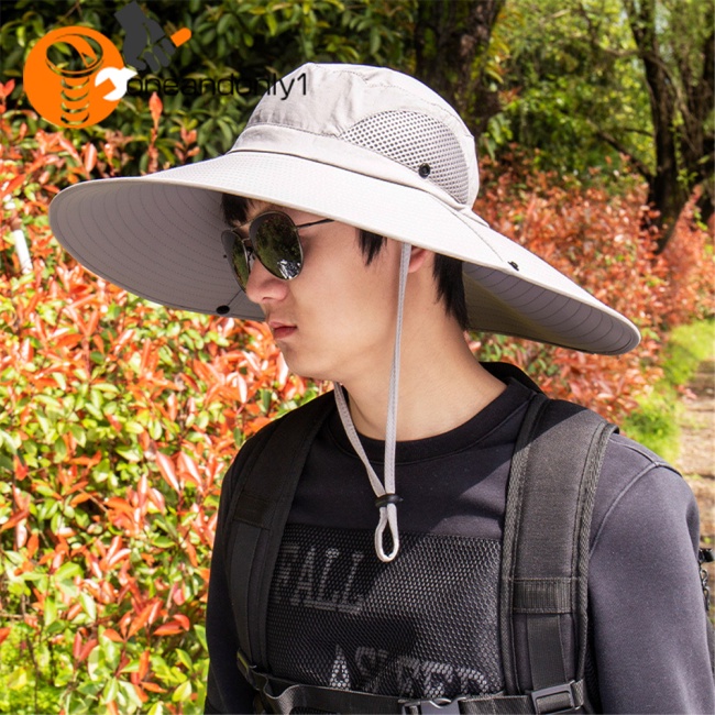 Mũ Tai Bèo Rộng Vành Phối Lưới Nhanh Khô Thời Trang Đi Biển