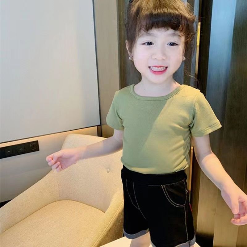 Áo Thun Ngắn Tay Thời Trang Xinh Xắn Cho Bé Gái