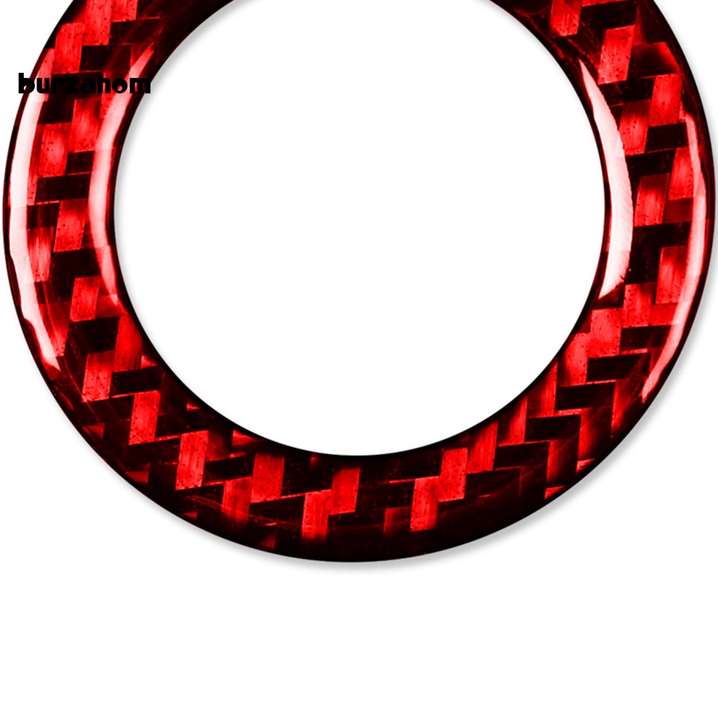 Miếng Dán Trang Trí Nút Khởi Động Xe Hơi Tự Dính Họa Tiết Sợi Carbon Cho Forester 13-19