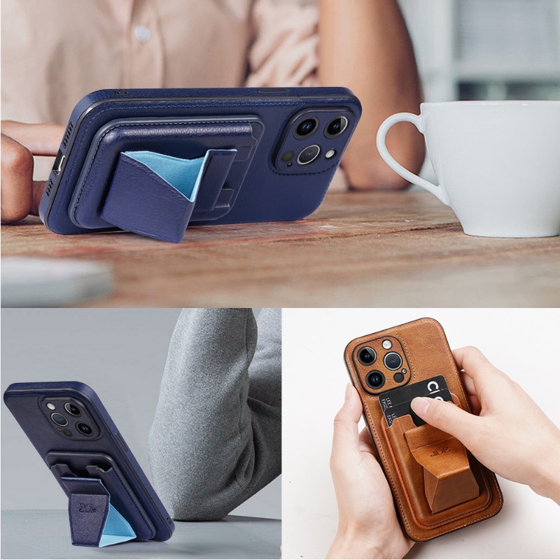 Ốp Điện Thoại Da PU Có Ngăn Đựng Thẻ Dạng Gập Cho iPhone 13 12 11 14 Pro Max 11pro X XS 7 8Plus