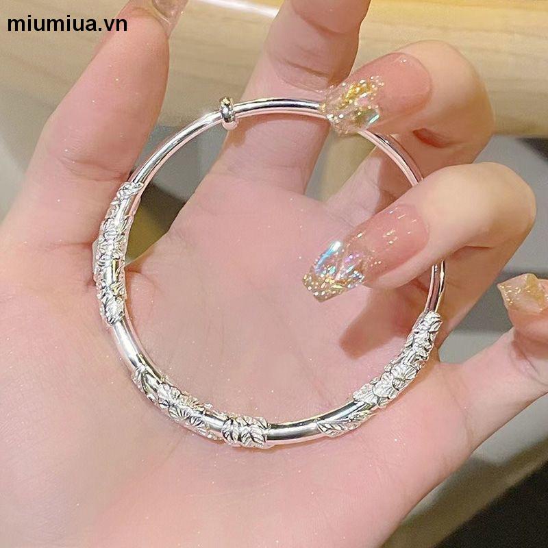 miumiua🔮Vòng Đeo Tay Dạng Mở Họa Tiết Hoa Mori Girl Thời Trang Dễ Phối Đồ Nhẹ Nhàng Tinh Tế Có Thể