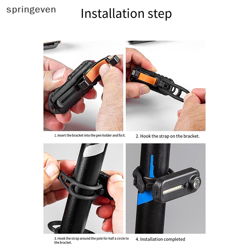 Đèn Pin LED Đỏ Và Xanh Dương Cảnh Báo An Toàn Cho Xe Đạp