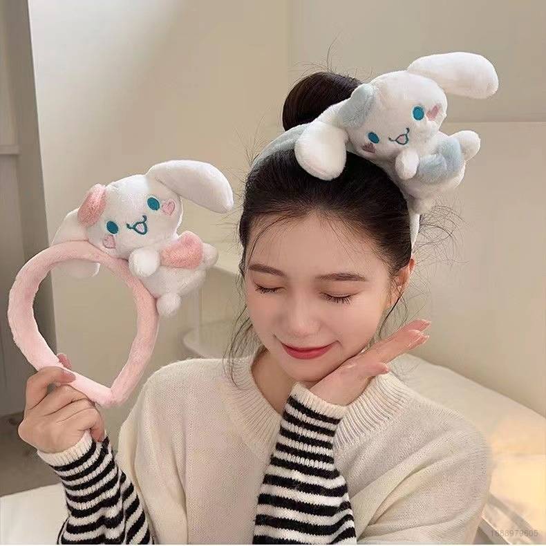 SANRIO Băng Đô Cài Tóc Lông Nhung Họa Tiết Hoạt Hình Dễ Thương Cho Bé Gái