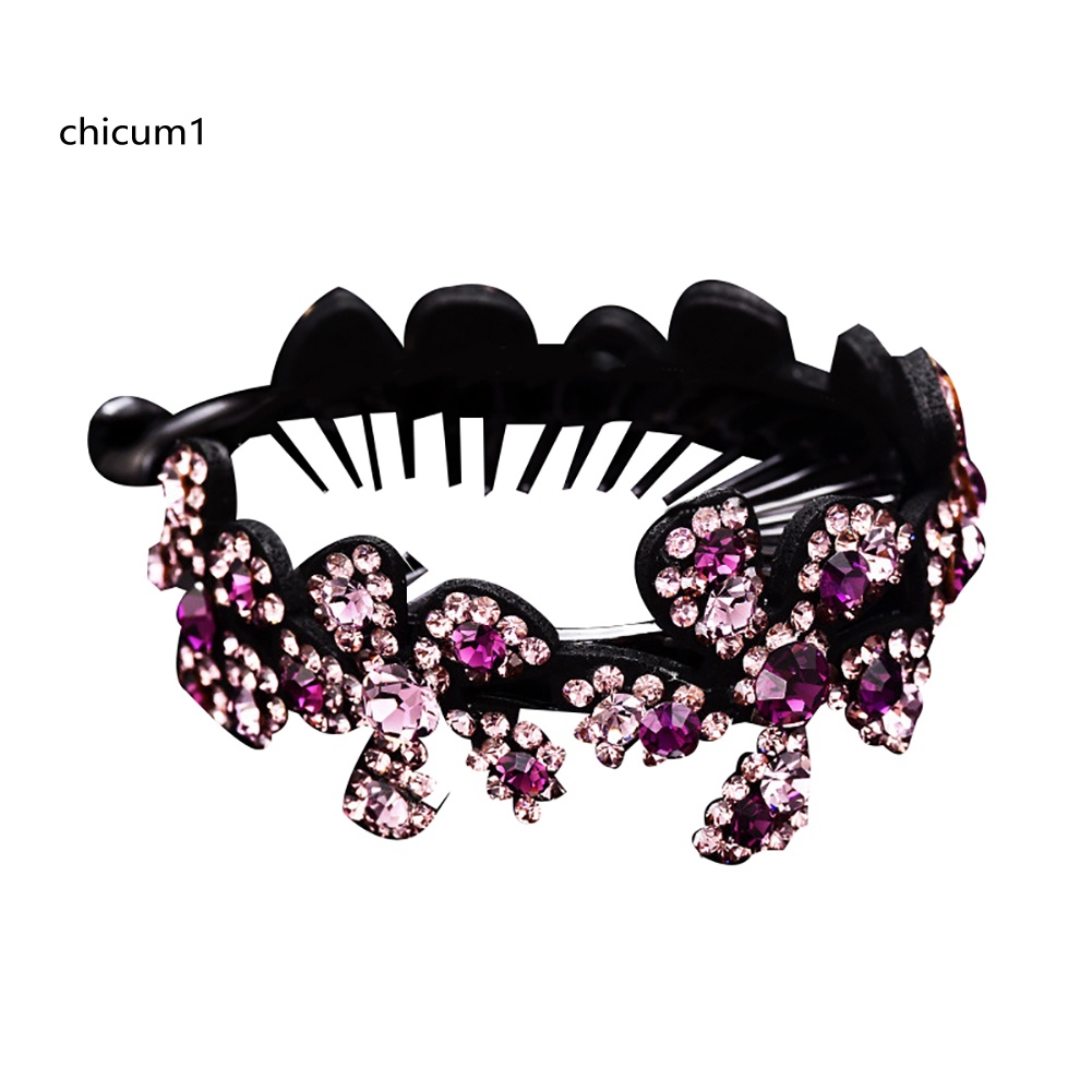 Kẹp Tóc Xoắn Ốc Đính Đá Lấp Lánh Cho Nữ