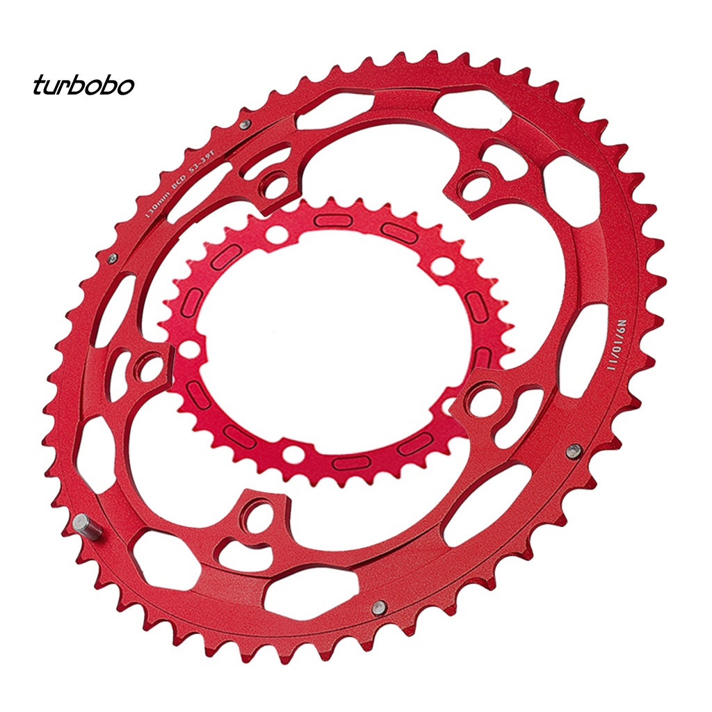 Set 2 Bánh Răng Xe Đạp Rỗng Siêu Nhẹ Bằng Hợp Kim Nhôm 53T-39T