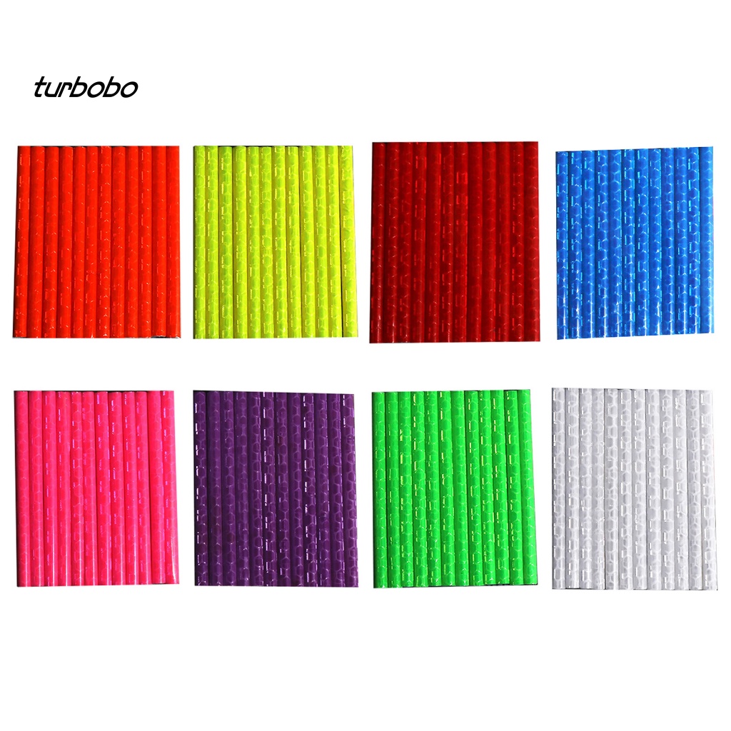 Set 12 Miếng Dán Phản Quang Chống Thấm Nước Độ Sáng Cao Trang Trí Căm Xe MTB