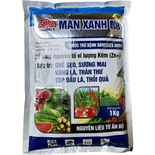 Sản phẩm ngừa Nấm cây trồng Man Xanh M8 gói 1kg -sumit