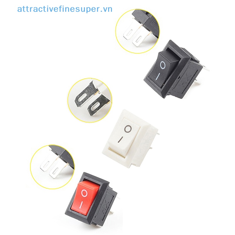 Set 10 Công Tắc On / Off 2 Chấu Mini 6A 250v Cho Tàu Thuyền / Xe Hơi