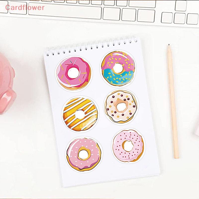 Bộ 50 Miếng Dán Hình Bánh Donut Họa Tiết Hoạt Hình Trang Trí Vali / Laptop / Điện Thoại / Tủ Lạnh DIY