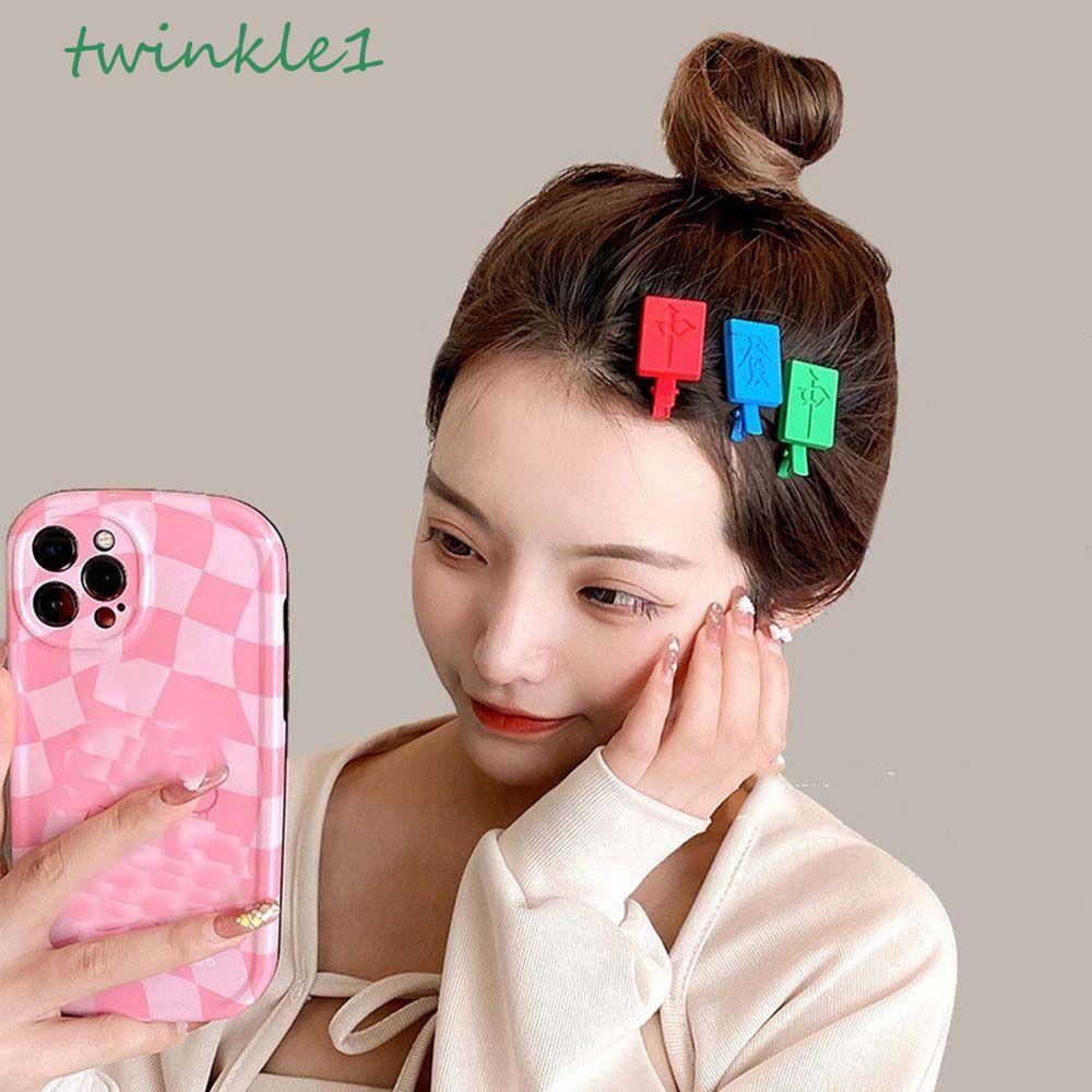 TWINKLE Kẹp Tóc Mỏ Vịt Hình Dạng Hình Học Đơn Giản Mừng Năm Mới Trung Hoa Cá Tính Dành Cho Bạn Nữ