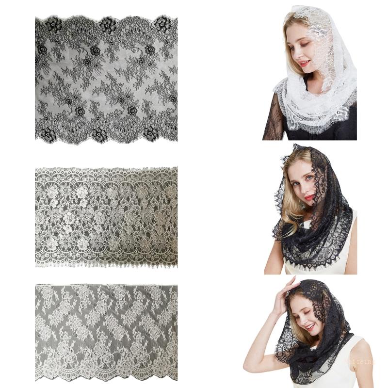 Mạng Che Mặt Họa Tiết Thêu Ren Dành Cho Nhà Thờ Công Giáo R Mantilla Masil