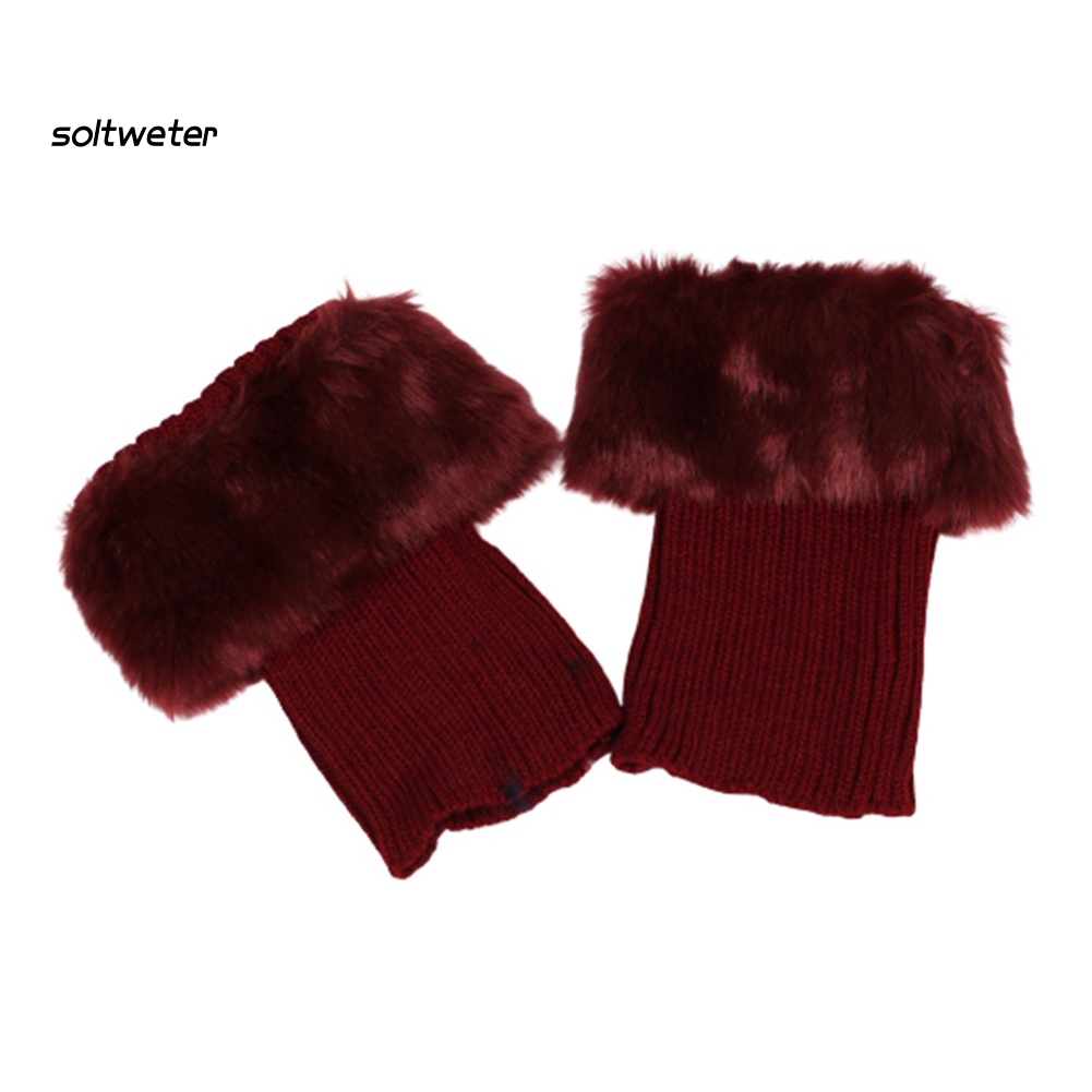 Vớ Ống Chân Bằng Len Móc Màu Sắc Trơn Giữ Ấm Dành Cho Nữ