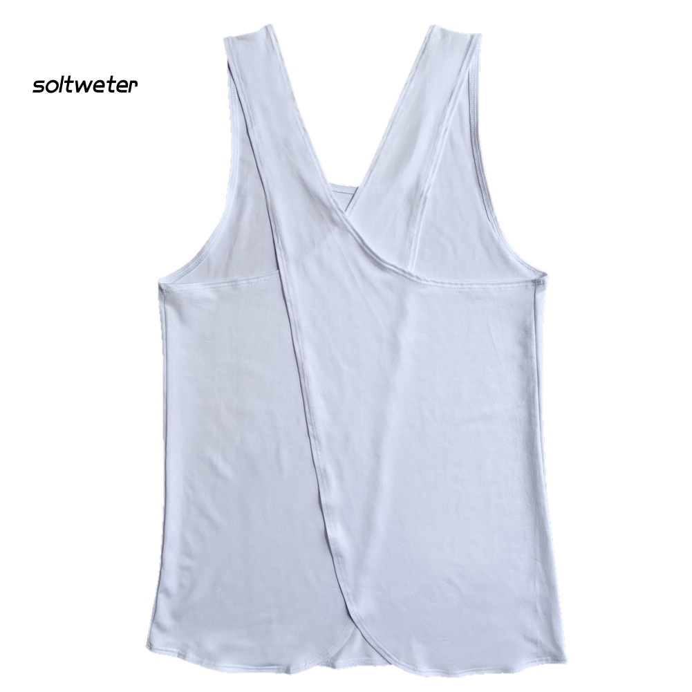 Áo Tank Top Thể Thao Đan Dây Chéo Lưng Thời Trang Quyến Rũ Cho Nữ