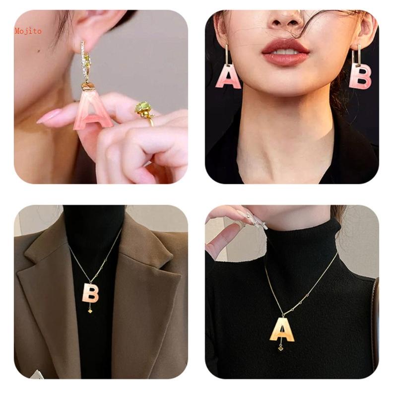 Khuôn Silicone Làm Mặt Dây Chuyền Hình Chữ Cái DIY