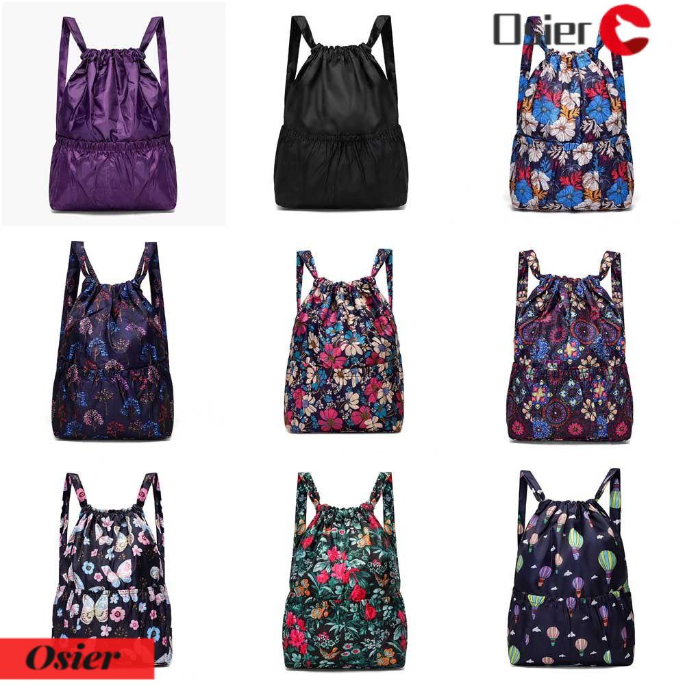 OSIER1 Ba Lô Rút Dây Siêu Nhẹ Chống Thấm Nước Sức Chứa Lớn Thời Trang Cho Nữ
