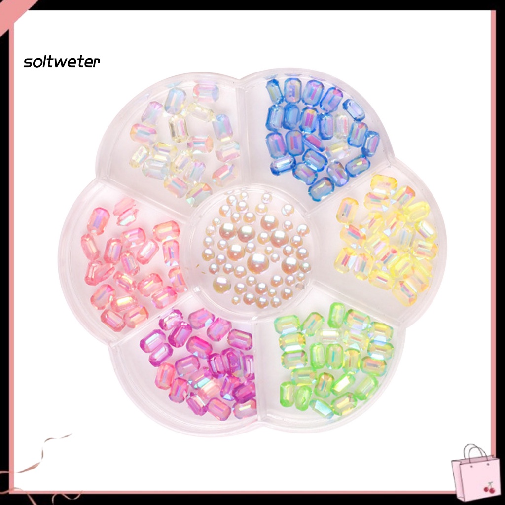 Bộ Phụ Kiện Đá Đính Trang Trí Móng Nghệ Thuật Hình Gấu / Nơ / Trái Tim