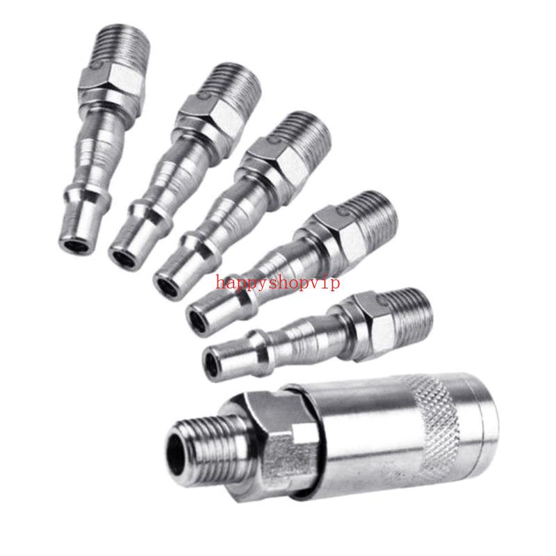 Set 6 Đầu Nối Ống Khí Nén 1 4 BSP Chuyên Dụng