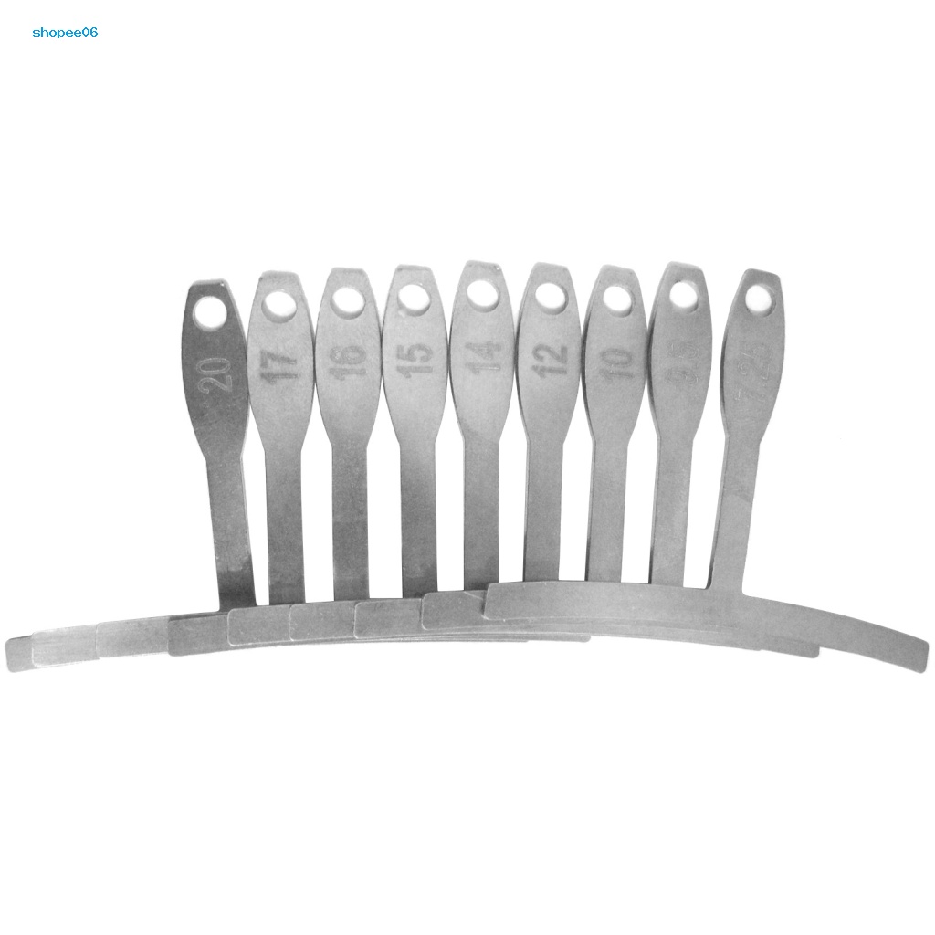 Bộ 9 Thước Đo Dây Đàn Guitar Điện Bằng Thép Không Gỉ Siêu Mỏng