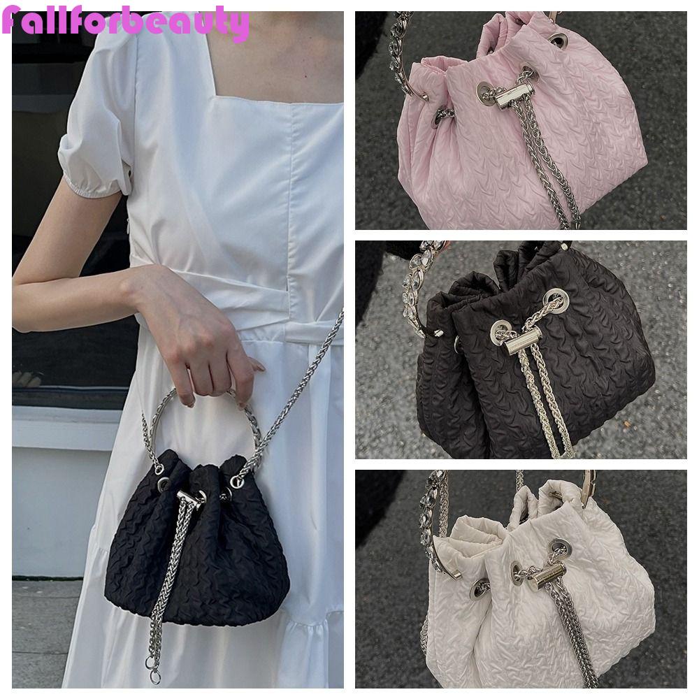 FALLFORBEAUTY Túi Đeo Chéo Một Dây Rút Có Thể Điều Chỉnh Kích Thước