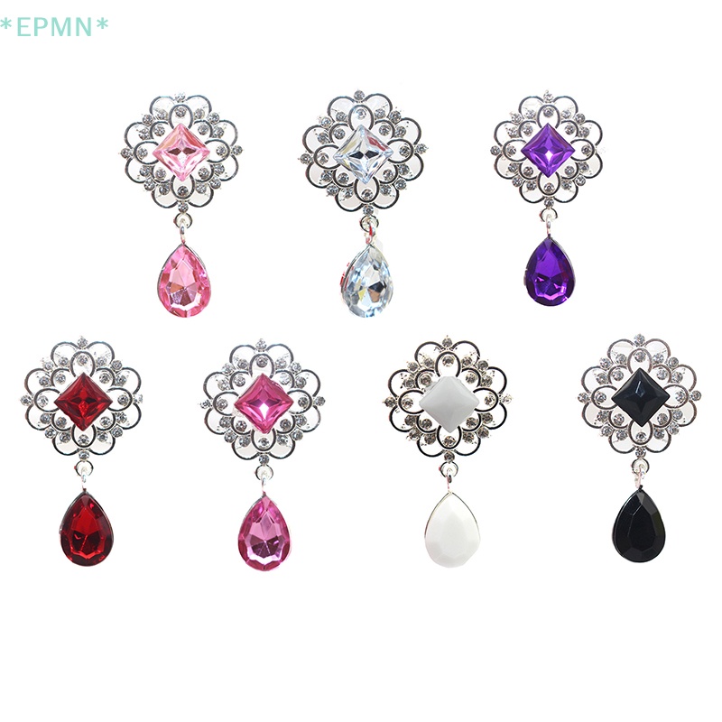 Mặt Dây Chuyền Hình Giọt Nước Bằng Hợp Kim Acrylic Đính Đá Thủ Công Trang Trí Hộp Quà Mới