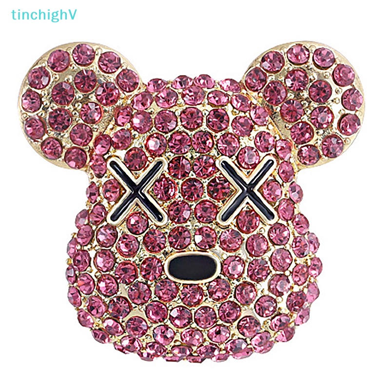 Ghim Cài Áo Hình Gấu Đính Đá Tráng Men Sáng Tạo Thời Trang Cho Nữ