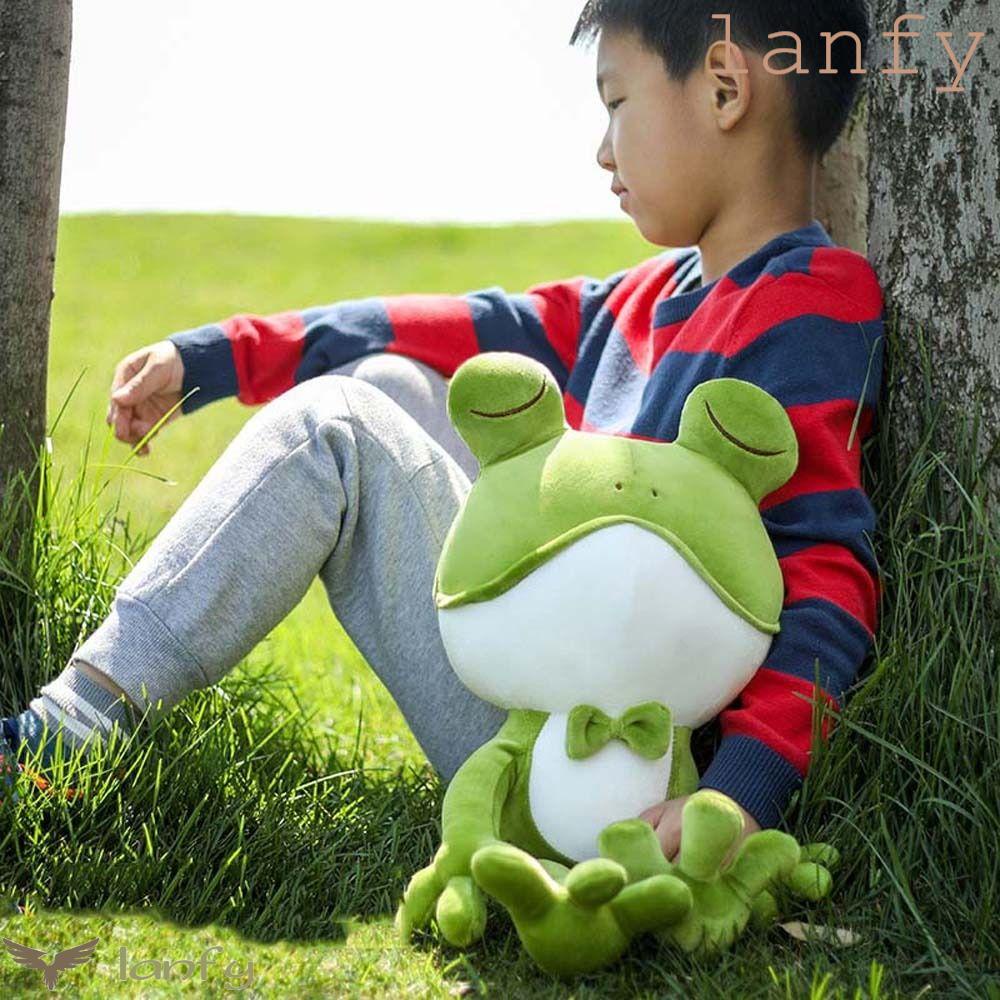 LANFY Chú Ếch Nhồi Bông Mềm Mại Sáng Tạo Trang Trí Nhà Cửa