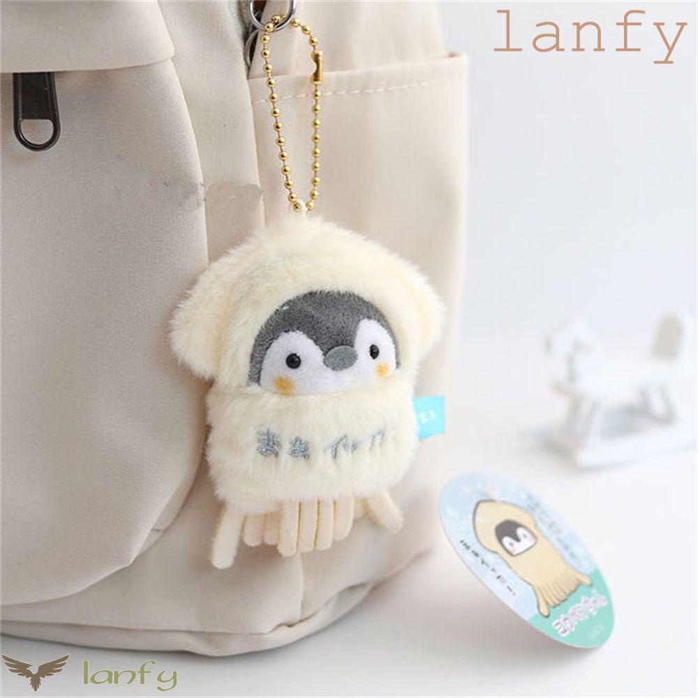 LANFY Móc Khóa Hình Chim Cánh Cụt Nhồi Bông Dễ Thương