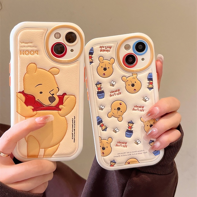 Ốp Điện Thoại Silicon Mềm Chống Sốc Hình Winnie The Pooh 3D Dễ Thương Cho iPhone 14 13 12 11 Pro Max 14 Plus