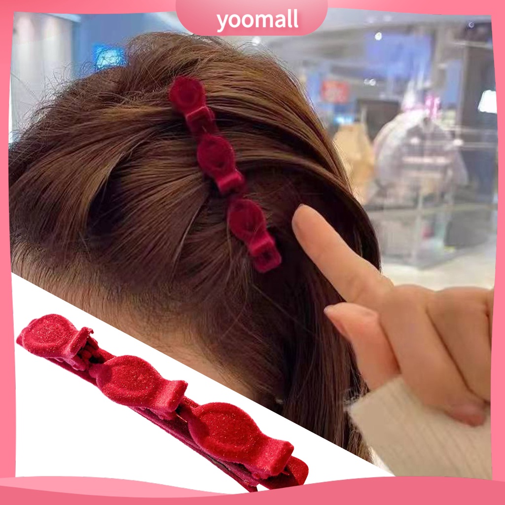 Kẹp Tóc Hai Lớp Bằng Nhung Phong Cách Hàn Quốc Thanh Lịch
