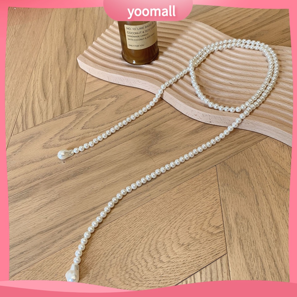 Vòng Cổ Choker Dài Nhiều Lớp Đính Ngọc Trai Nhân Tạo Phong Cách Vintage Dành Cho Nữ