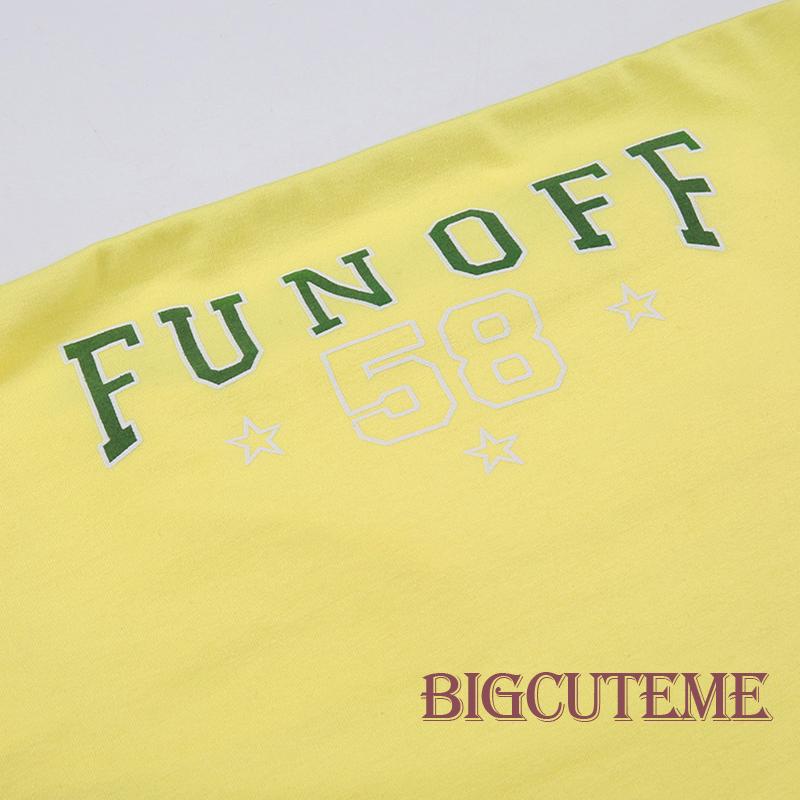 Áo Ống Lửng Hở Lưng In Chữ Số Màu Vàng Thời Trang Quyến Rũ Dành Cho Nữ