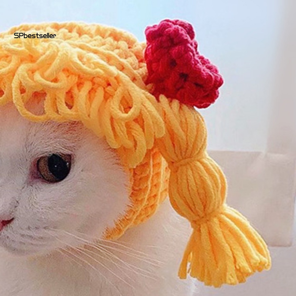 Mũ Len Quấn Đầu Dùng Chụp Ảnh Vui Nhộn Cho Thú Cưng