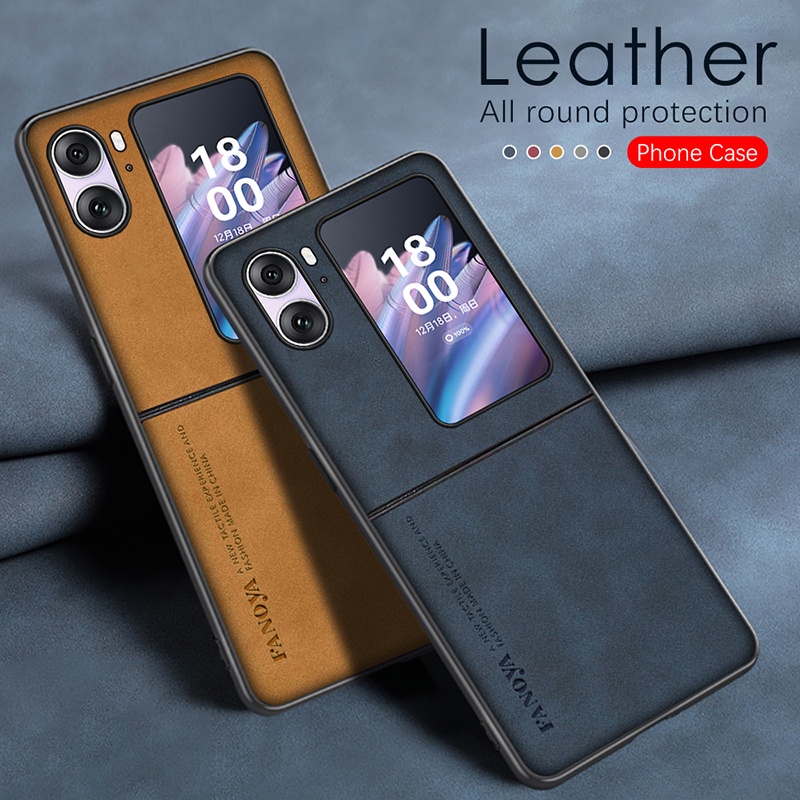 Dành cho OPPO Find N2 Flip / Find N2 / Find N Luxury Business Retro Leather Soft Rubber TPU Case