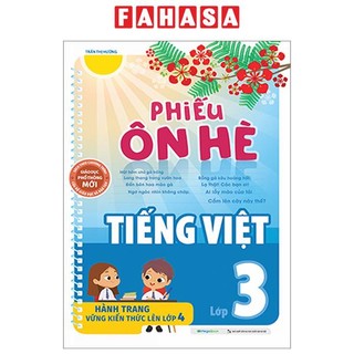Sách phiếu ôn hè tiếng việt lớp 3
