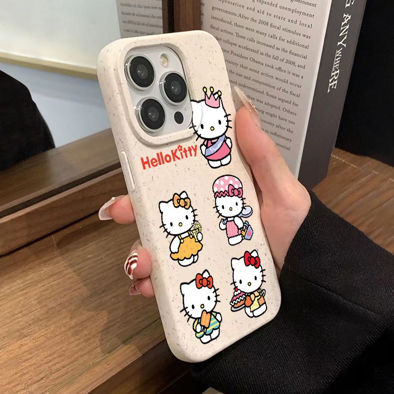 Ốp Điện Thoại Dẻo Họa Tiết Hoạt Hình Mèo Kitty Dễ Thương Chống Sốc Cho Apple Iphone11 Plus1287 14Promax 13 OZFB