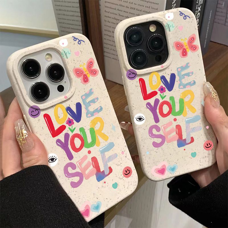 Ốp Điện Thoại Dẻo Họa Tiết Bươm Bướm &amp; Chữ Tiếng Anh Đơn Giản Chống Sốc Cho Iphone12 1314pro 11plus8max 7iPhone12
