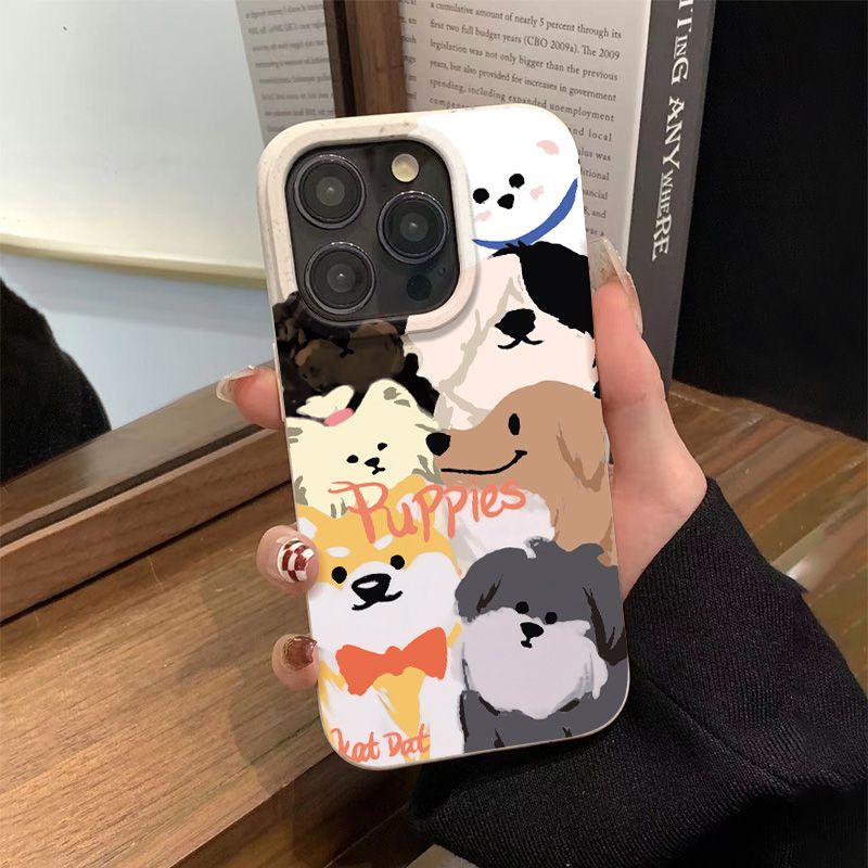 Ốp Điện Thoại Mềm Chống Sốc Bảo Vệ Toàn Diện In Hình Chú Chó Dễ Thương Cho Iphone Max 78I 12 14 Pro Plus 11 13 5MRH