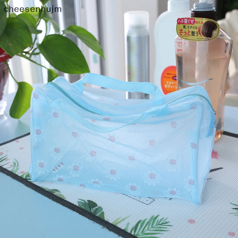 1 Túi Đựng Mỹ Phẩm Bằng PVC Trong Suốt Chống Nước Có Khóa Kéo Cho Nữ