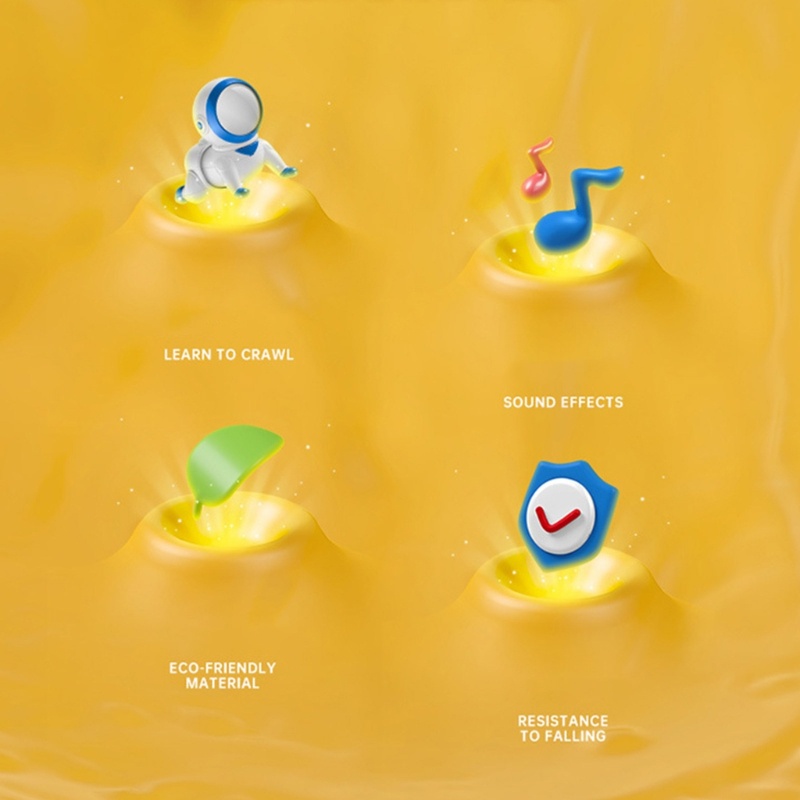 Đồ Chơi Búp Bê Bò Bằng Điện Chống Va Chạm Phát Ra Âm Thanh Giáo Dục Sớm Cho Bé