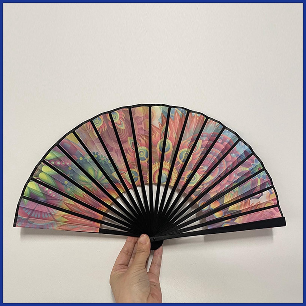 Quạt Gấp Cầm Tay Chất Liệu Tre Và Vải Satin Dùng Cho Tiệc Cưới