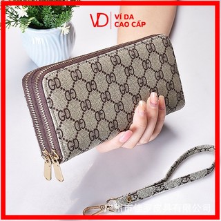 Ví da nữ , bóp nữ cầm tay 2 khoá gda89