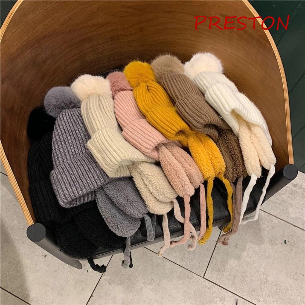 Mũ Len Trùm Tai Màu Sắc Xinh Xắn Cho Bé