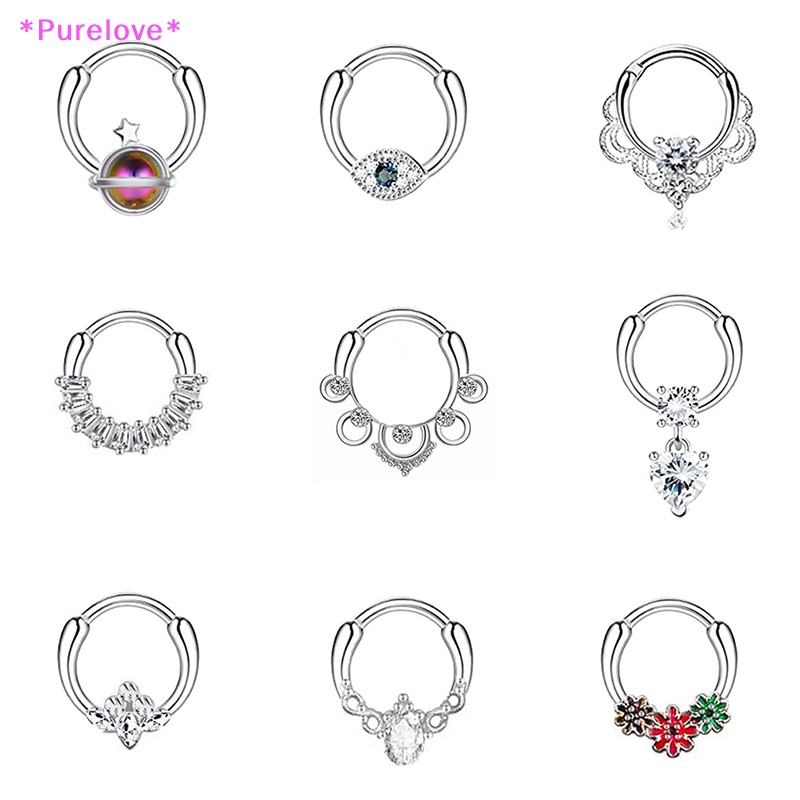 1 Khuyên Mũi / Môi Hình Xoắn Ốc Hình Hoa Thời Trang Cho Nam Nữ Mới