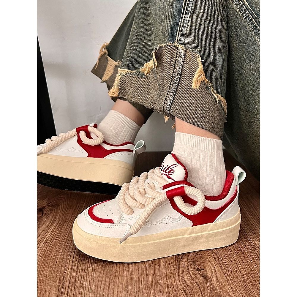 Giày Sneaker Đế Dày Thiết Kế Mới Dễ Phối Đồ Cho Nữ Sinh