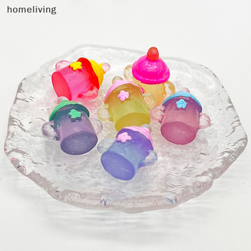 Mô Hình Bình Sữa Em Bé mini Màu Dạ Quang Trang Trí Nhà Búp Bê