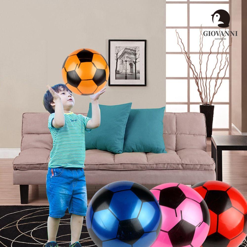 Quả Bóng Đá Bơm Hơi Bằng PVC Mềm Co Giãn 22cm Màu Sắc Ngẫu Nhiên