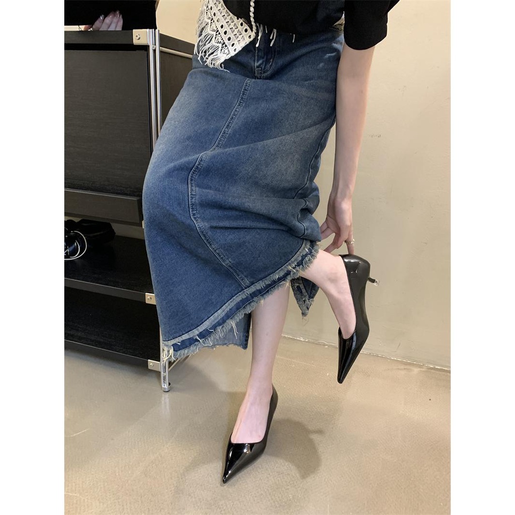 Giày Cao Gót Mũi Nhọn Bằng Da Bóng Màu Trơn Phong Cách Pháp Thời Trang Mùa Hè 2023 Dành Cho Bạn Nữ